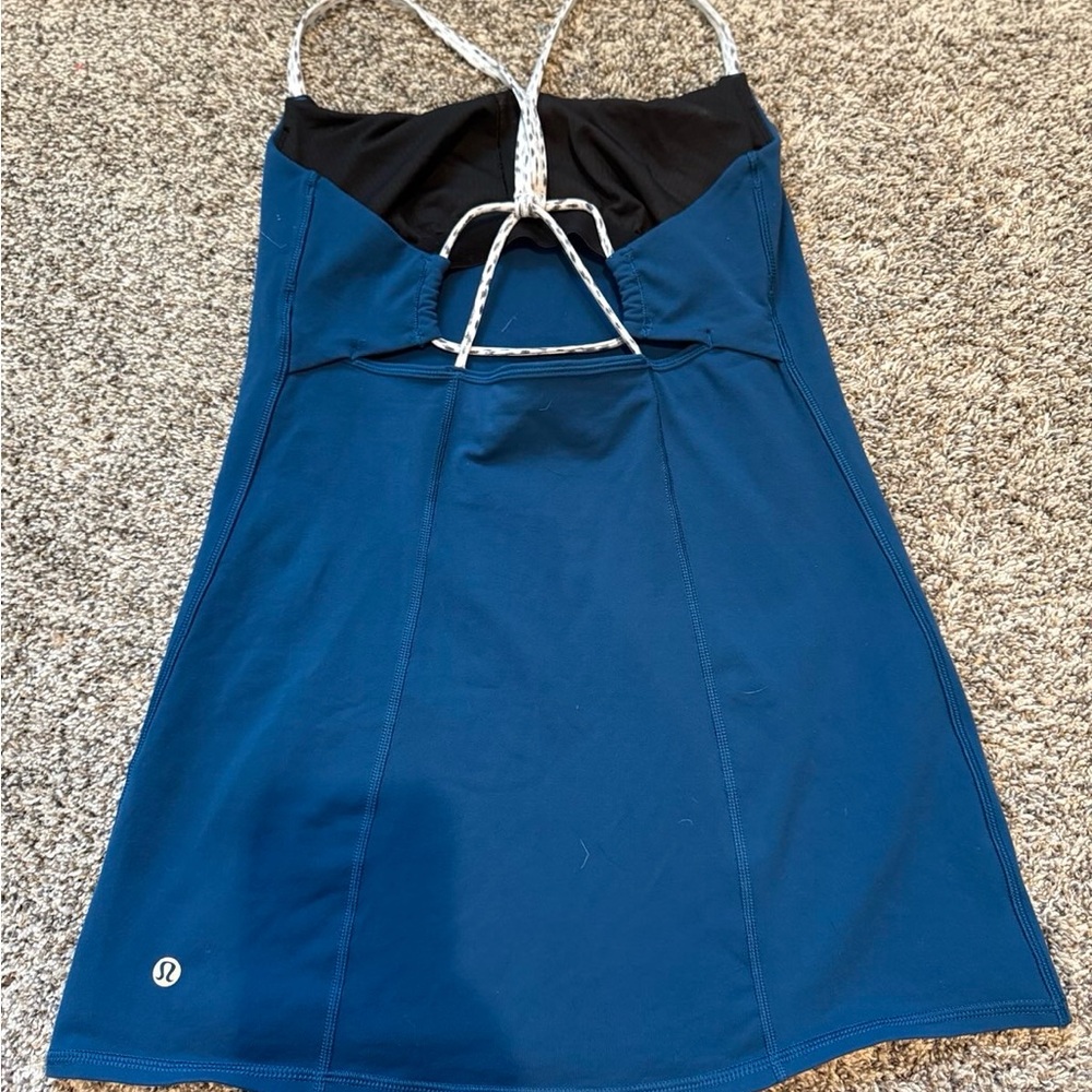 lululemon athletica Blue and Black Tank Top